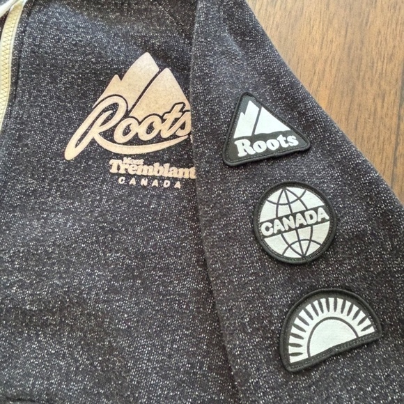 Roots black pepper full zip Mont Tremblant hoodie size M - Picture 11 of 16